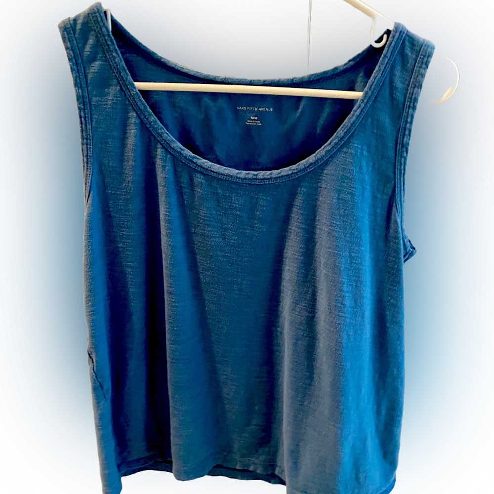 Women’s Blue Saks Fifth Avenue Tank Top Size Medium